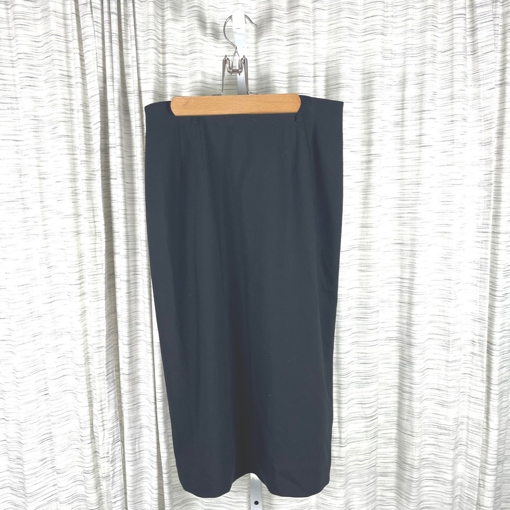 Talbots Petites‎ Black Wool Blend Pencil Skirt Italian Fabric Size 6P